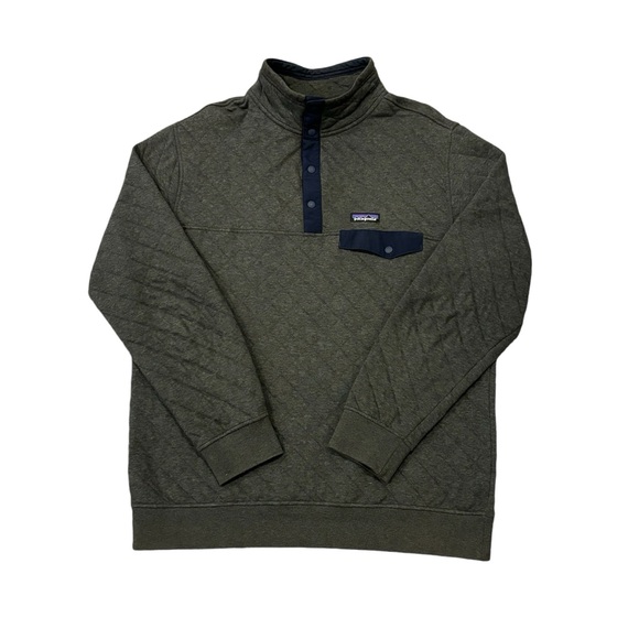 ❌SOLD❌ Patagonia Mens Organic Cotton Quilted Snap-T Pullover Sweater Size Large - Picture 1 of 4